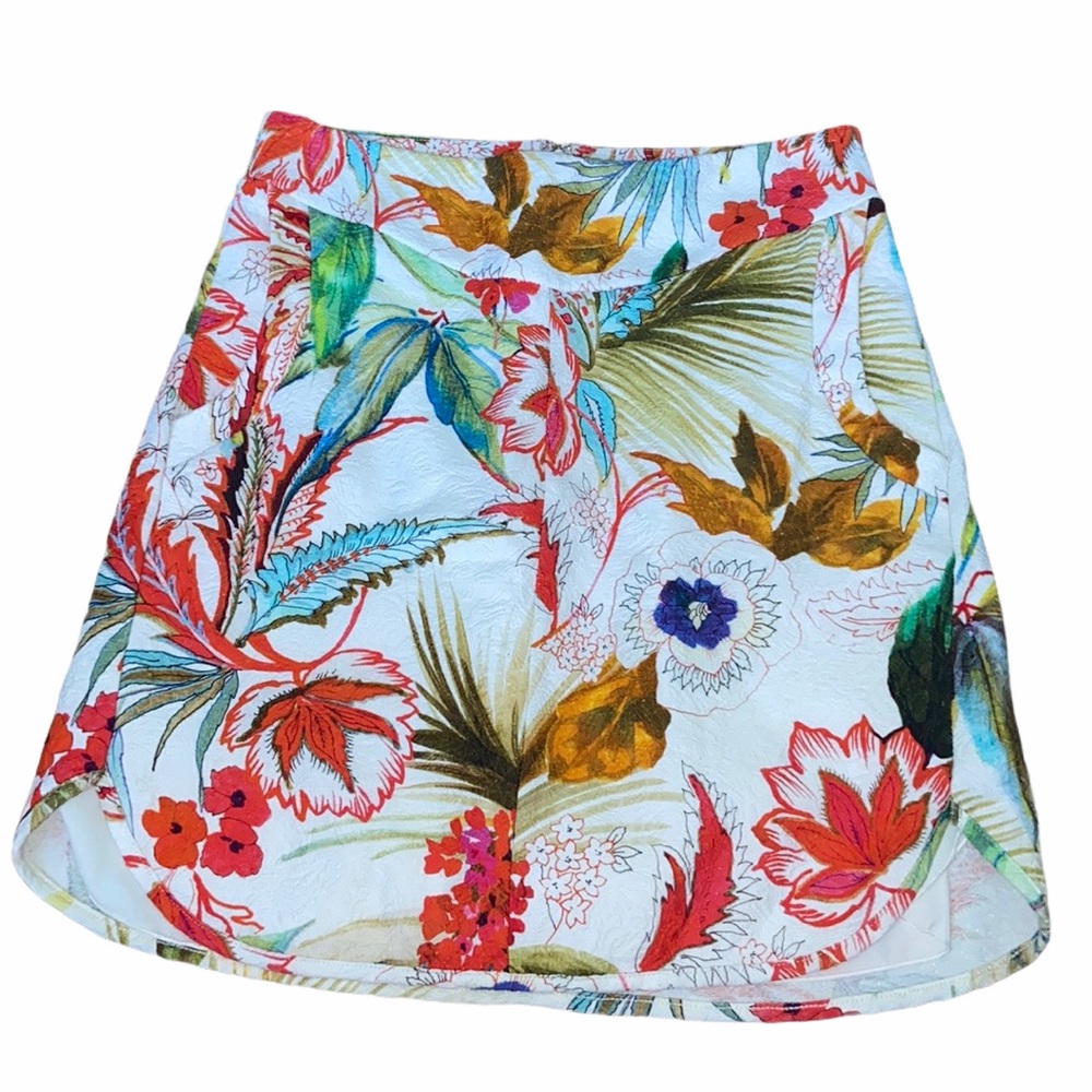 Anthropologie Weston Floral Mini Skirt